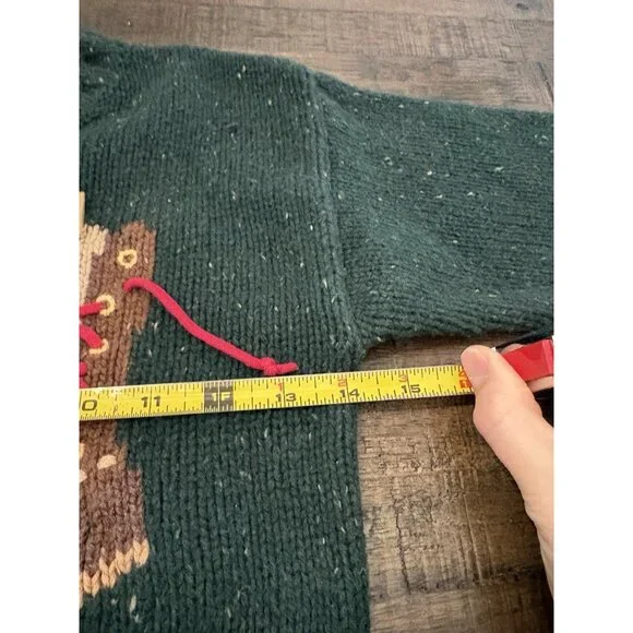 Vintage Kitestrings Wool Blend Sweater Hiking Boots Boys Size 4 - Picture 5 of 9